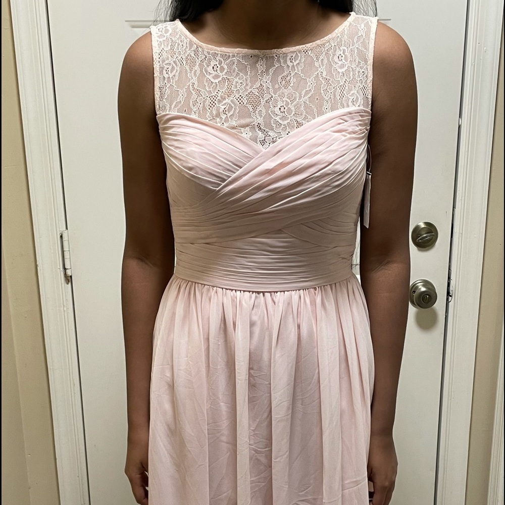 Camille La Vie Peach Evening Dress